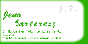 jeno varteresz business card